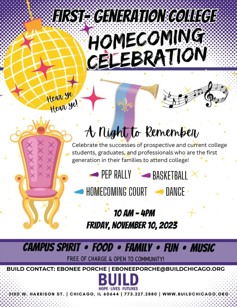 First-Generation College Homecoming Celebration - BUILD, Inc.